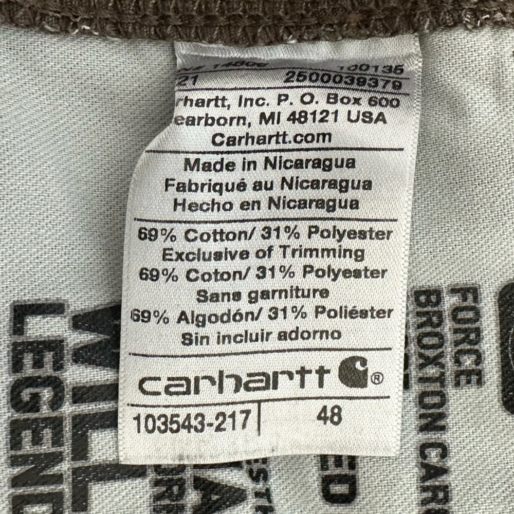 Carhartt Force Broxton Cargo Relaxed Fit Shorts Size 48